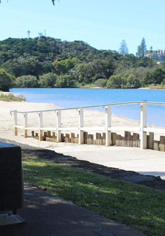 Ramp entry into calm bay